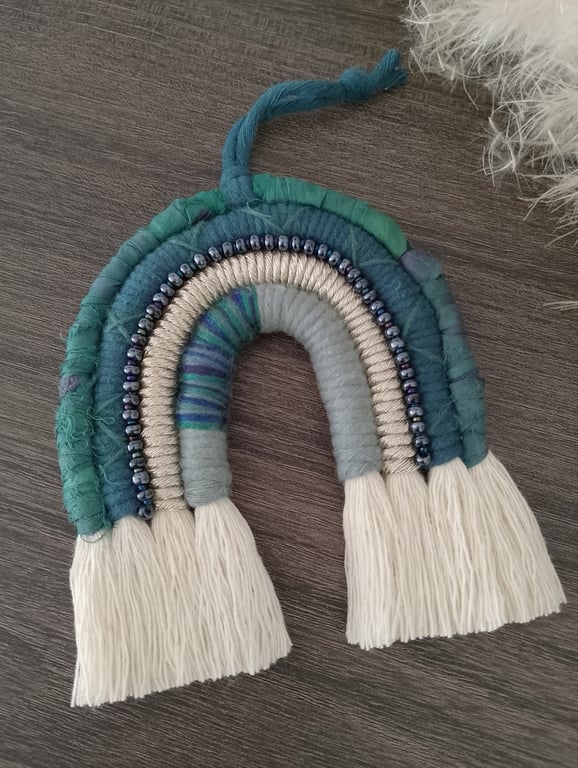 Macrame rainbow wall hanging