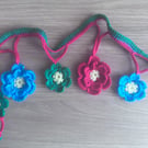 Crochet flower bunting 