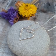 Sterling Silver Heart Ring Keeper Necklace - JBJ2003