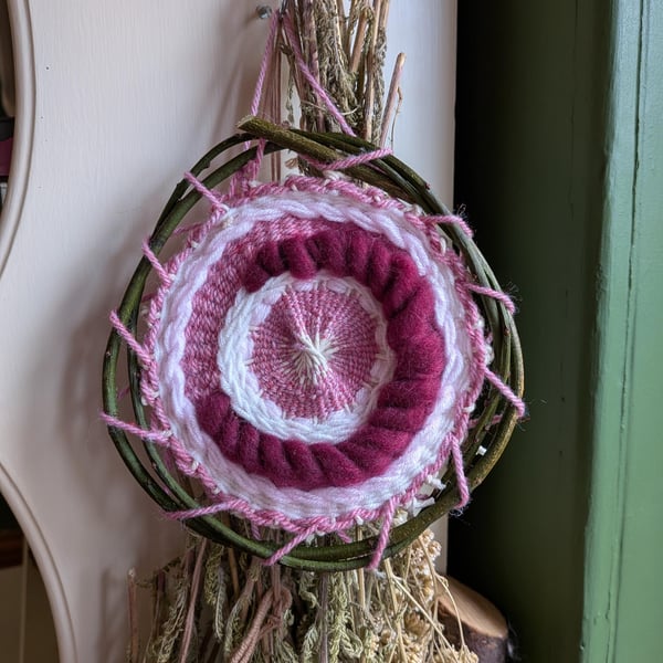Hand Woven Rustic Circular Wall Hanging