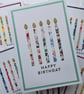 Custom Liberty Print Fabric Birthday Candle Card - CUSTOM order - Image 5