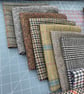 Tweed Fabric Bundle. Seventeen Pieces Approximately 15” Square. Craft Pack 820gm - Image 2