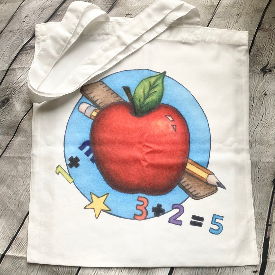 SECONDS SUNDAY - Red Apple Teacher Tote Bag