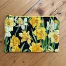 Daffodil Print Quilted Fabric Organiser Pouch 