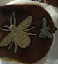 Luxury Bees Sleep Mask Gold And Silver Embroidered  Padded  - Image 2