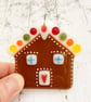 Fused Glass Gingerbread House - Handmade Glass Christmas Decoration - Image 4