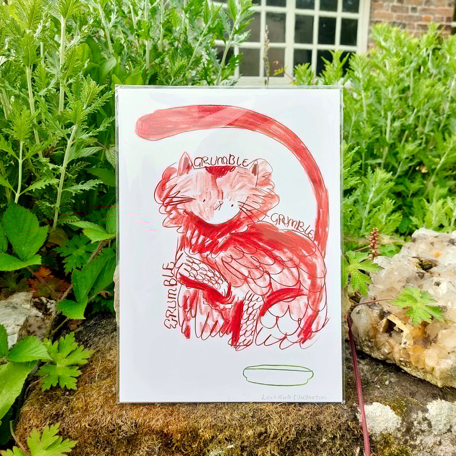 A4 Grumble Grumble Cat