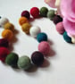 Felt Ball Garland, Warm Earthy Colours, Eclectic Bohemian Interiors