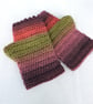 Sale  Fingerless Mittens Colourful  purple, green, pink, salmon