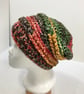 Womens Slouch hat, Autumn mix colours, Chunky hat, Crochet hat - Image 5