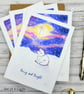 Christmas Cards - Set of 4 - Christmas Star, Polar Bear, Northern Lights - Image 7