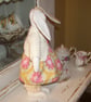 Shabby Chic Handmade Bunny Rabbit in Tilda Fabric - Image 5