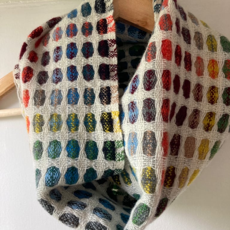 Staithes Paint Box Handwoven Lambswool Cowl