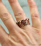 Celtic Copper Ring Twisted 2mm Wire - Chunky Thumb Ring Gift for Men Twist Ring - Image 6