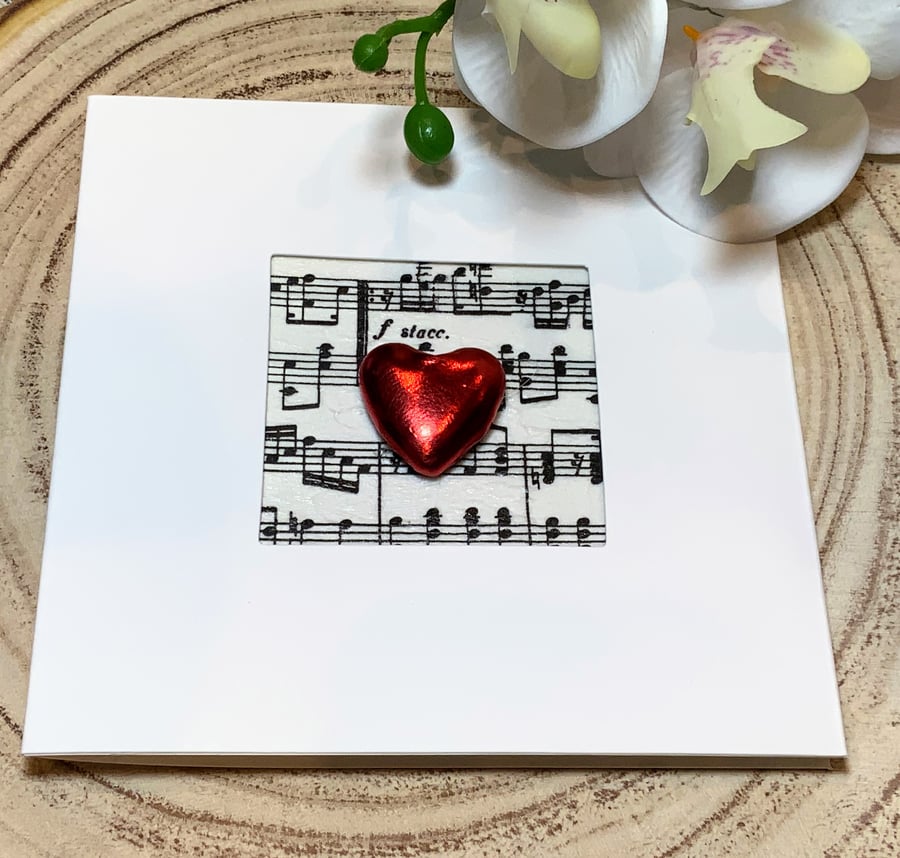 Red Heart Valentines Card.