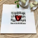 Red Heart Valentines Card.