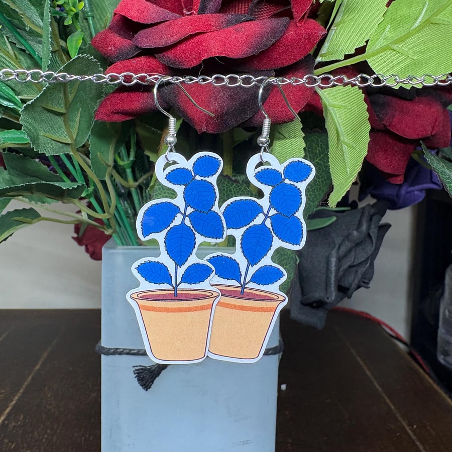 Blue herb earrings: Resident evil biohazard Video Game Jewellery