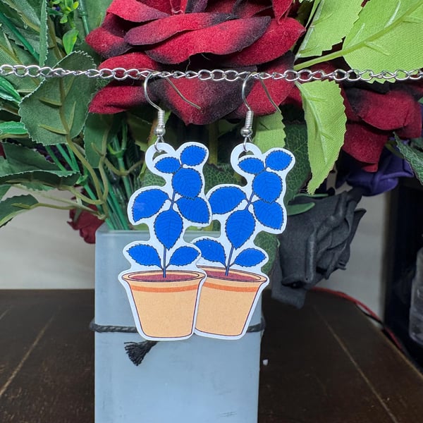 Blue herb earrings: Resident evil biohazard Video Game Jewellery