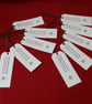 10 Christmas Gift tags, with greeting & Christmas tree motif  - Image 1
