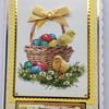 3D Luxury Handmade Card Easter To Someone Very Special Basket Eggs Chicks