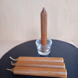 Sandalwood beeswax 4 pack candles with natural white sandalwood powder, 15 cm.