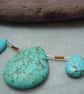  Magnesite turquoise necklace with glass beads - Image 2