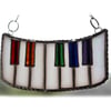 Piano Suncatcher Stained Glass  Keyboard Keys Music Handmade