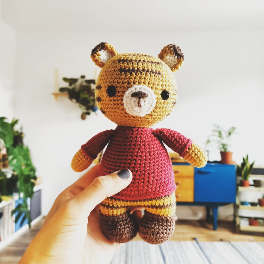 Handmade Crochet Tiger Soft Toy