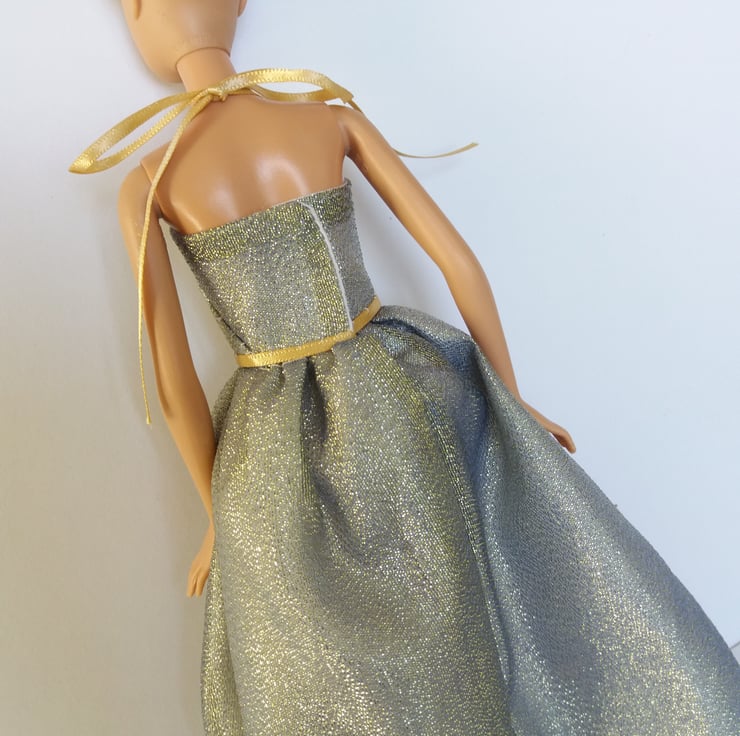 Barbie Evening Dress green gold