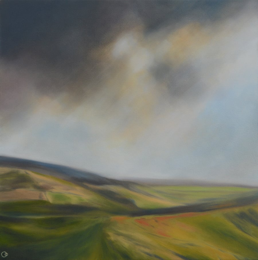 "Looks Like Rain up There on the Moors" Landscape Oil Painting