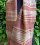 Handwoven Wool, Alpaca & Bamboo Scarf in Earthy Stripes - Image 6