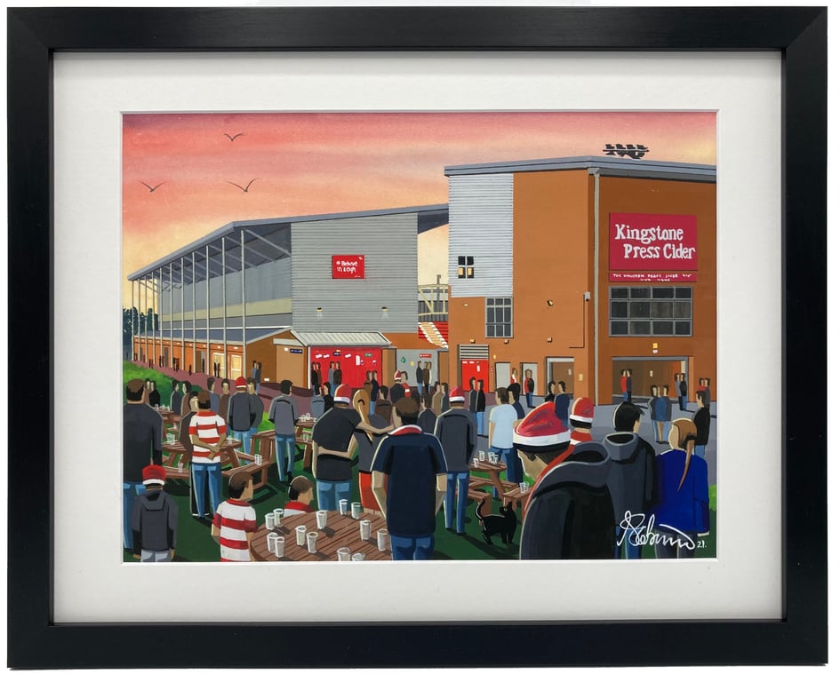 Leigh Leopards, Leigh Sports Village, High Quality Framed Rugby Art Print.