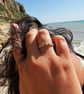 Gold, silver, diamonds and aquamarine ring. Handmade & hallmarked - Image 4