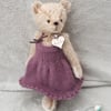 Dressed Mohair Bear, One of a kind Collectable Artist Bear,Teddy by Bearlescent 