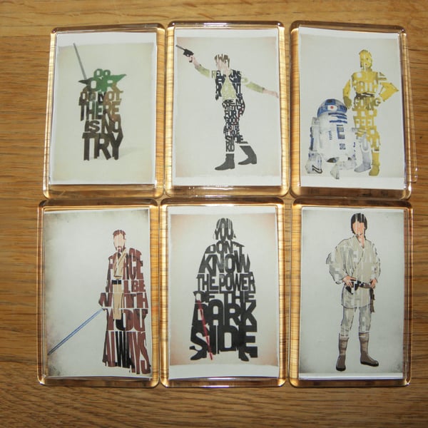 Set of Star Wars Character Magnets