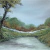 original art landscape painting ( ref F 402)