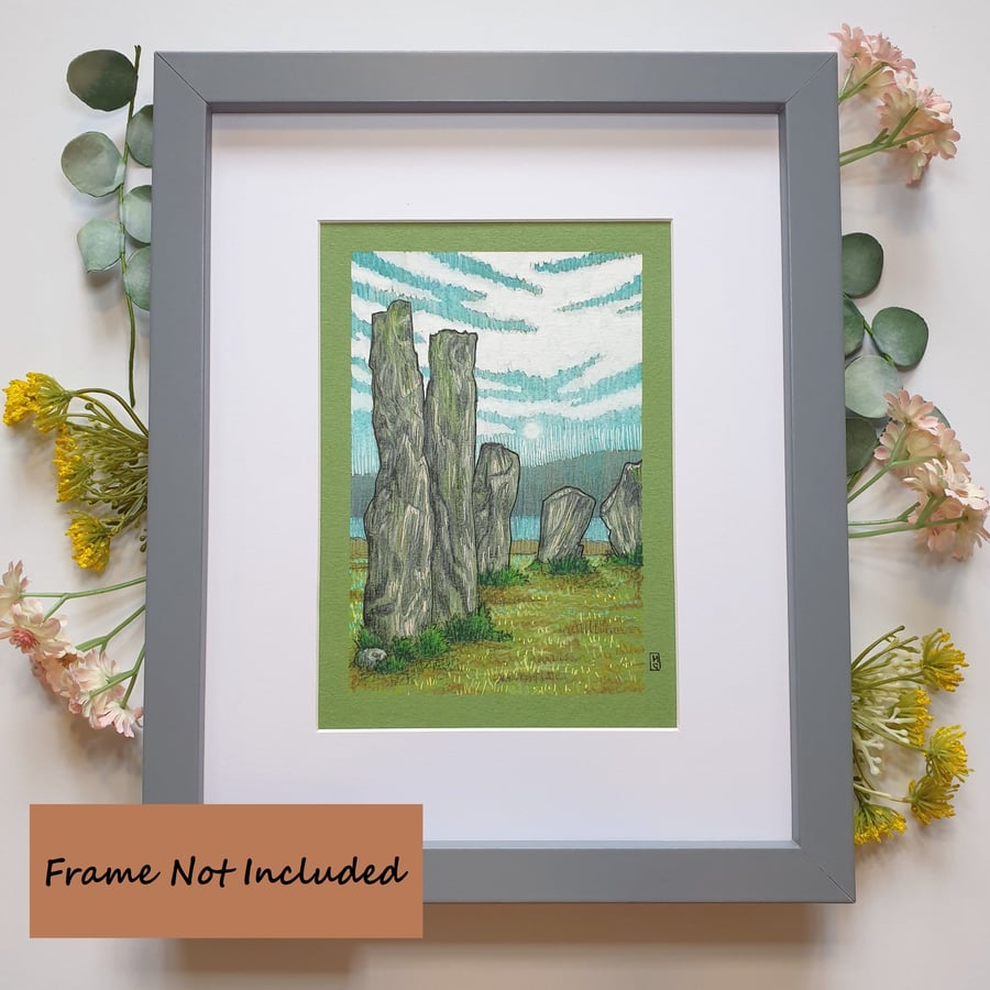 The Callanish Stones, Isle of Lewis, Scottish landscape artwork