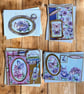 Butterfly & Floral Greeting Card Set of 4. Mixed Occasion Cards