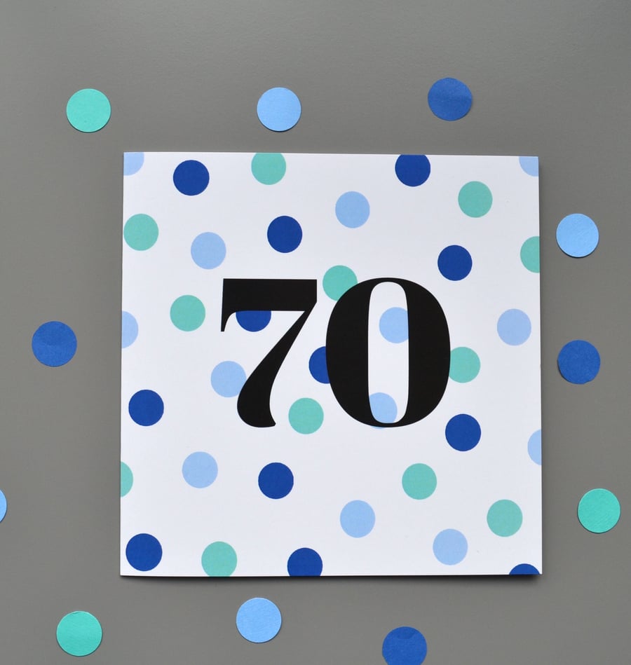 70th Birthday Card for Him - 70 - Seventy - Seventieth Birthday Card