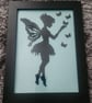 A4 framed hama bead silhouette fairy design 