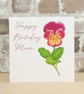 Birthday Card Mum Floral Viola