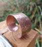 Simple hammered texture pure copper cuff bangle  - Image 4