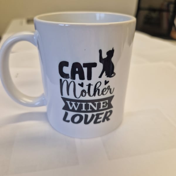 Cat & Dog Mother Wine Lover Mug
