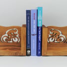 Handcrafted Oak Cyclist Bookends