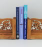 Handcrafted Oak Cyclist Bookends