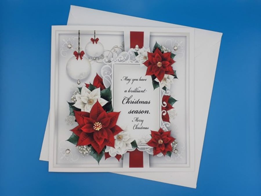 Christmas Card, Large, Decoupage, Wife, Daughter, Parents, Son, Daughter