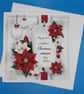 Christmas Card, Large, Decoupage, Wife, Daughter, Parents, Son, Daughter