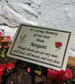 Personalised memorial marker grave plaque grave ornament Memory Garden Plaque