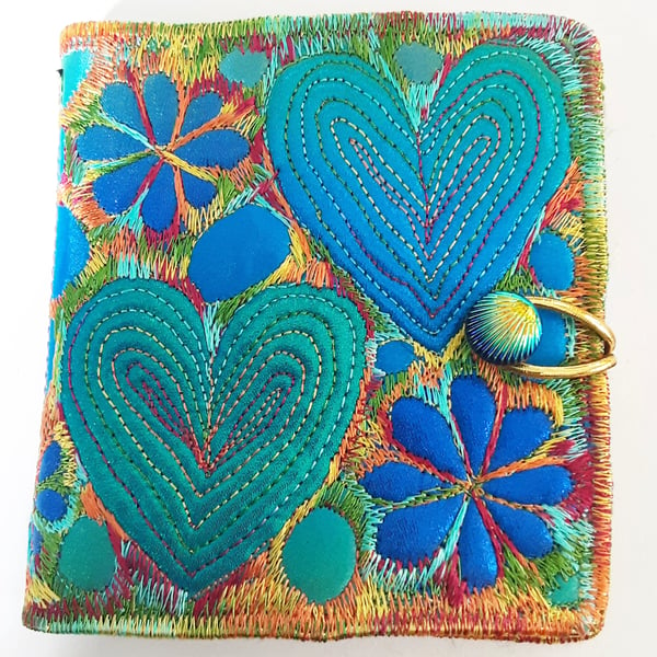 Sewing Needle Case with Free Machine Embroidery 