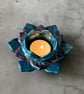 Ocean Deep Resin Lotus Tealight Holder